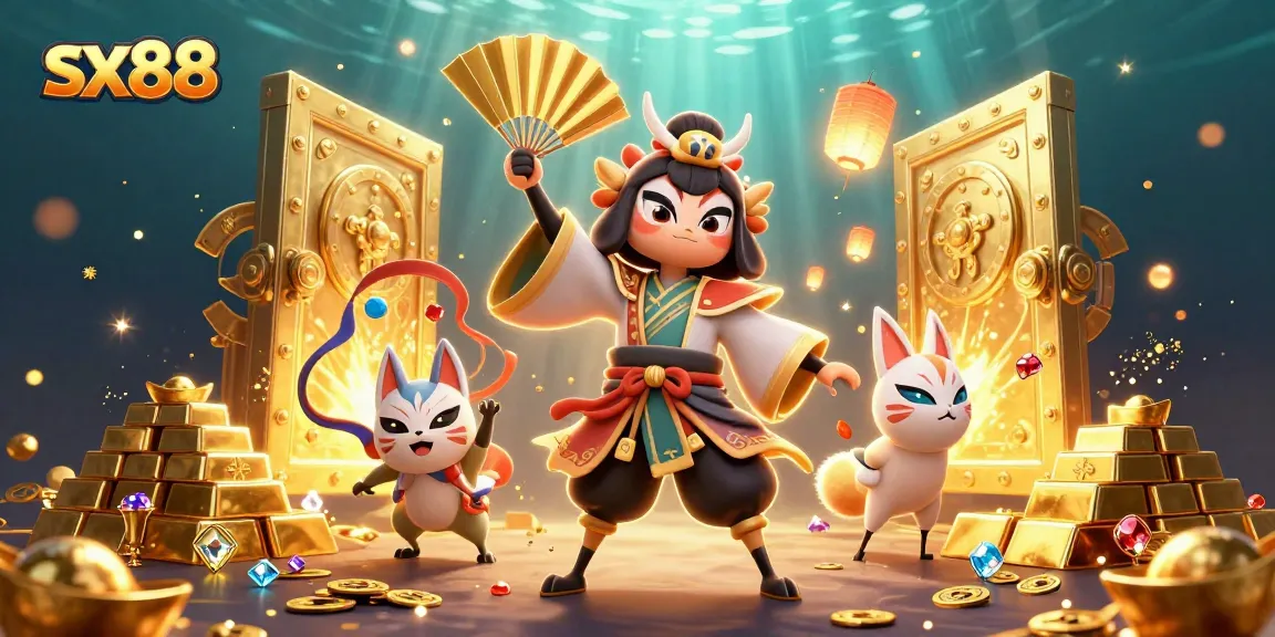 Win big with sx88's thrilling casino games featuring vibrant characters and treasures.