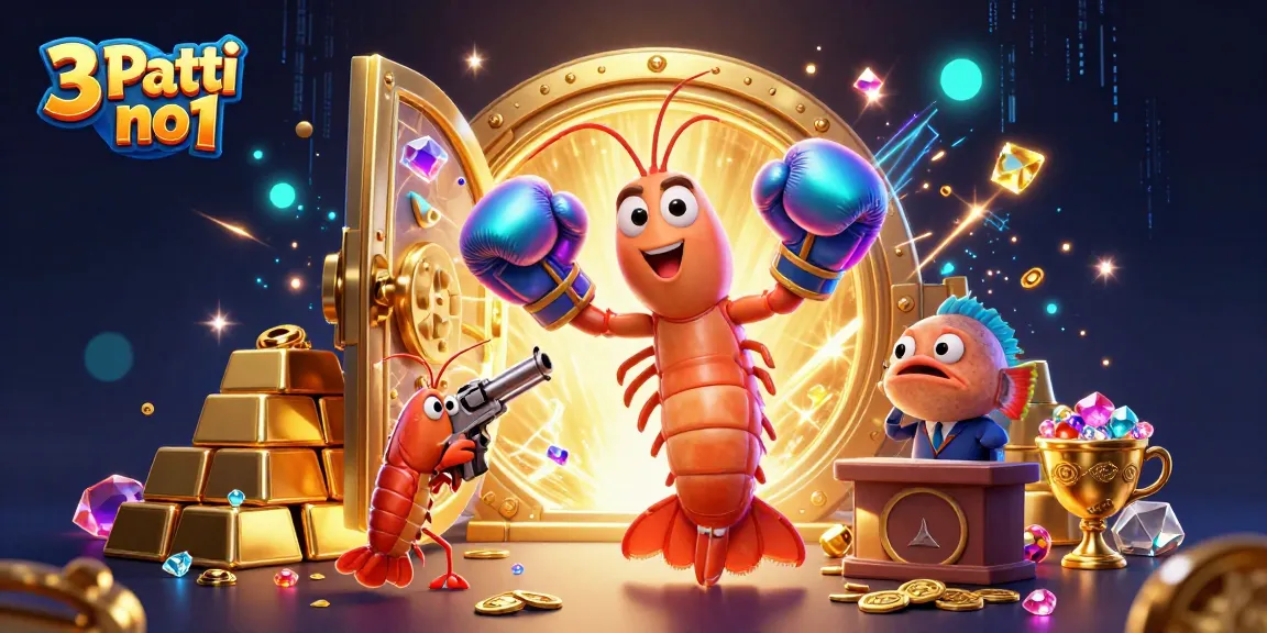 Experience the excitement of 3 Patti no1 with a lively 3D casino illustration showcasing dynamic elements.