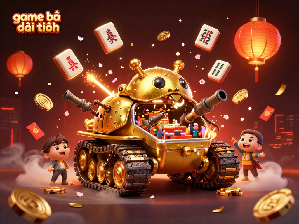 Experience the excitement of game bài đổi thưởng with a vibrant casino scene featuring unique characters and dynamic elements.