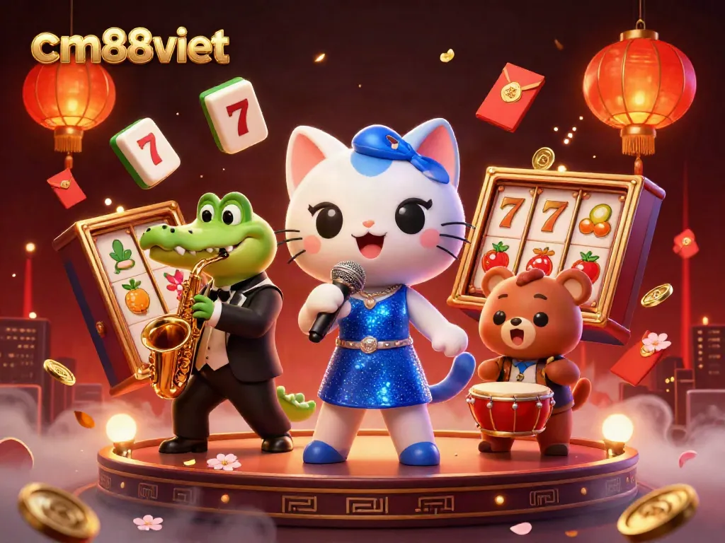 Experience cm88viet with vibrant characters and exciting casino elements in this rich 3D illustration.