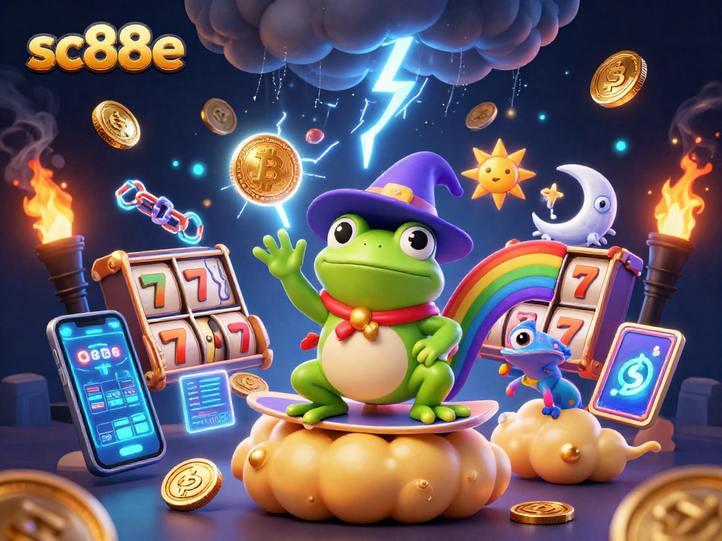 Experience the thrill of sc88e with a storm of golden coins in a vibrant casino scene.