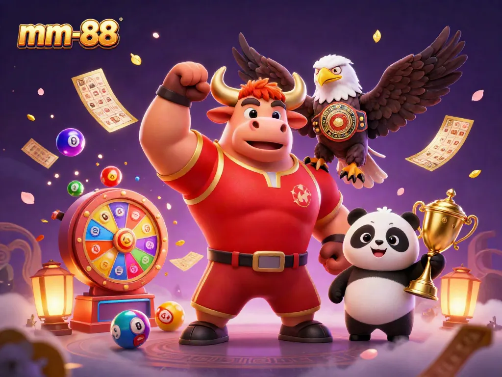 Engage in exciting gameplay at mm-88 with vibrant lottery balls and dynamic casino elements.